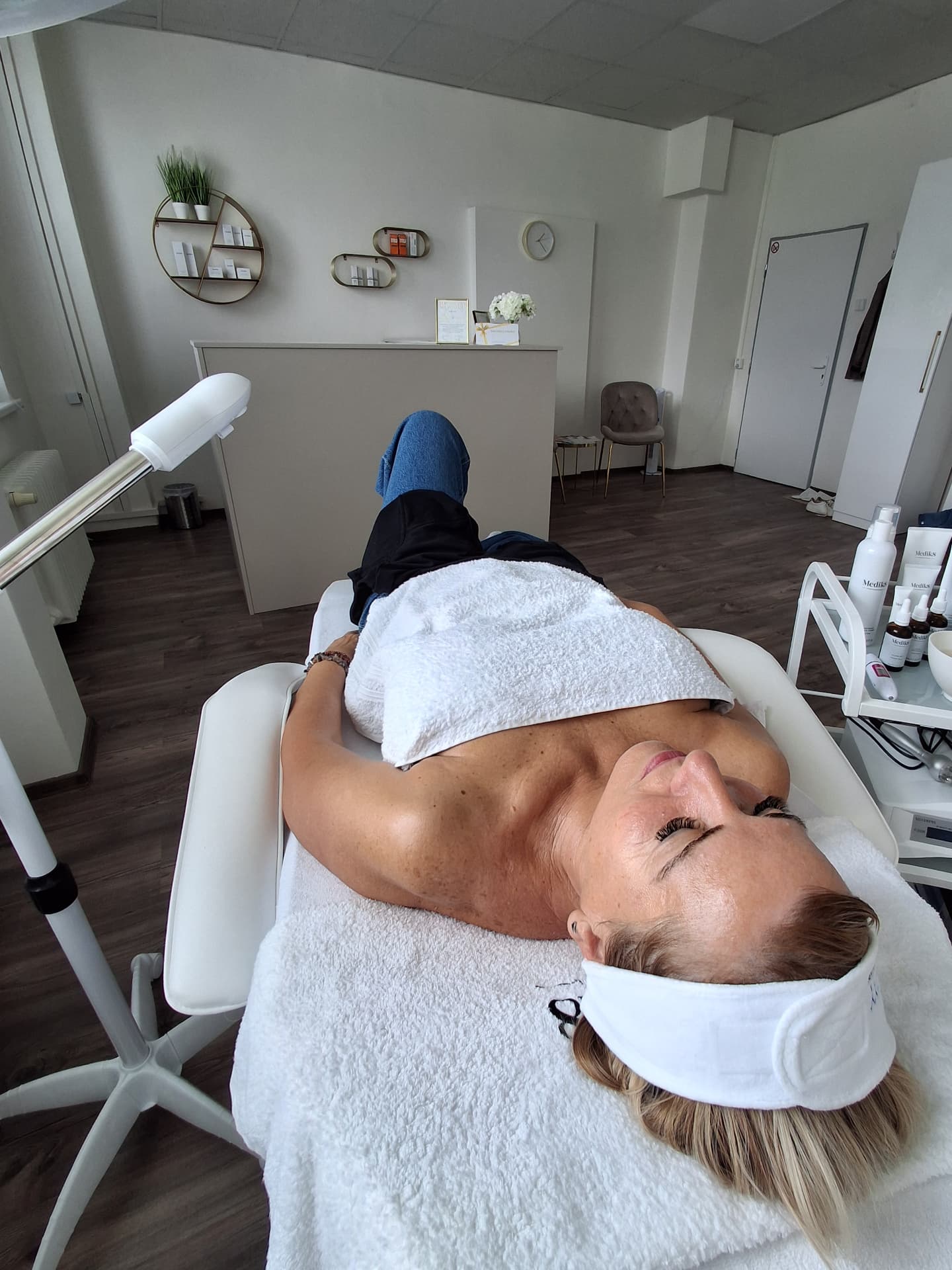 Interiér Studio Beauty Therapy počas kozmetického ošetrenia